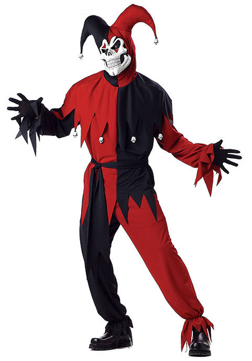 Evil Jester Costume Red & Black – Escapade