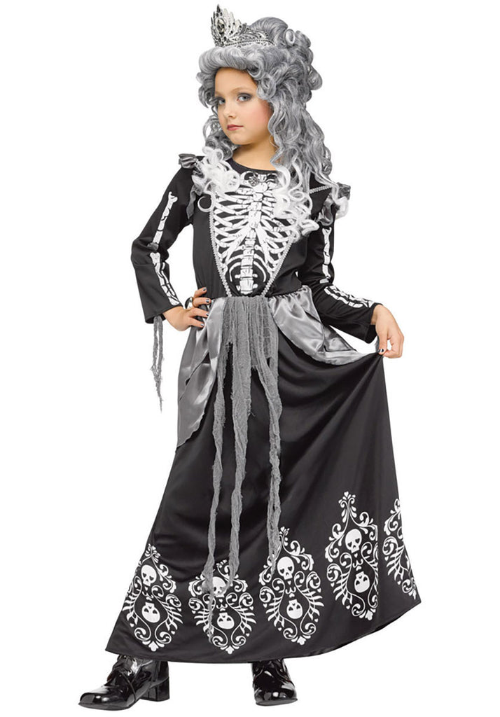Girls Skeleton Queen Princess Eerie Creepy Costume – Escapade