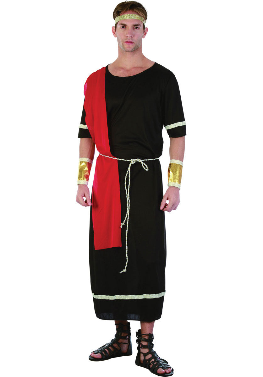 Caesar Black Toga Costume& Roman Fancy Dress – Escapade