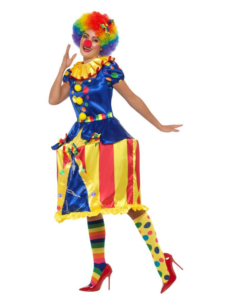 Deluxe Light Up Carousel Clown Costume - S – Escapade