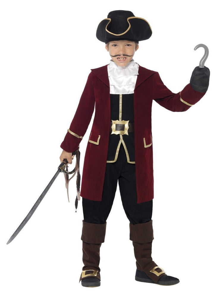Adult Zombie Pirate Captain Hook Halloween Costume Mens Blackbeard