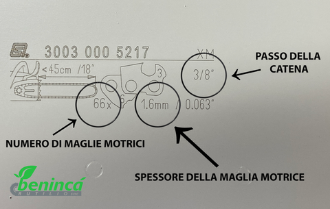 Come sapere che catena serve alla mia motosega