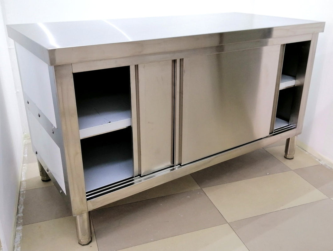 Stainless Steel Cabinet With Sliding Doors Internal Shelf 1200 X 7 U Save F B Equipment Pte Ltd