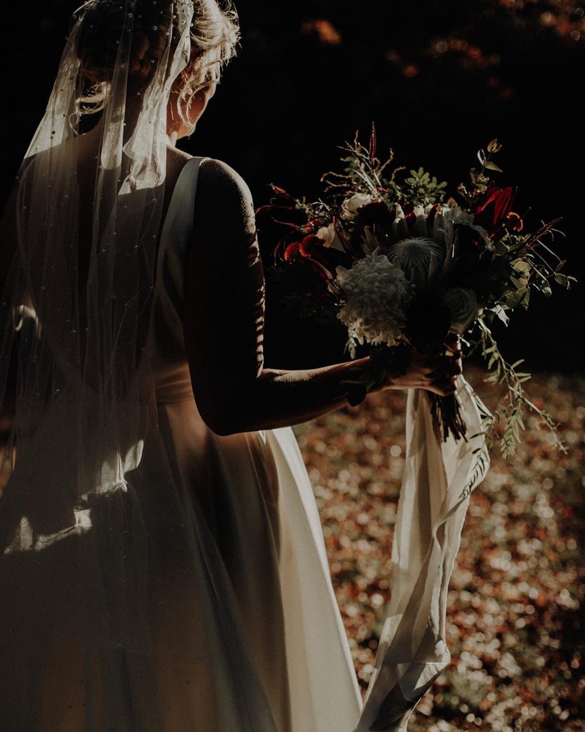 Bride with bridal bouquet