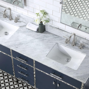 Water Creation Marquis Collection Carrara White Marble Countertop Vanity 732030765962