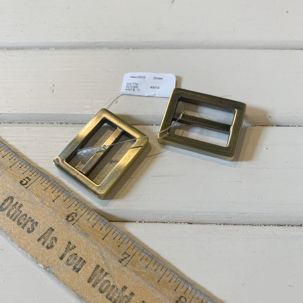 Adjustable Slide Buckles - 1 - Antique Brass