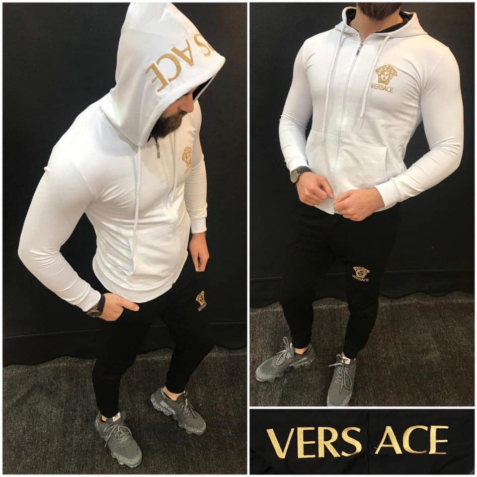 versace white tracksuit
