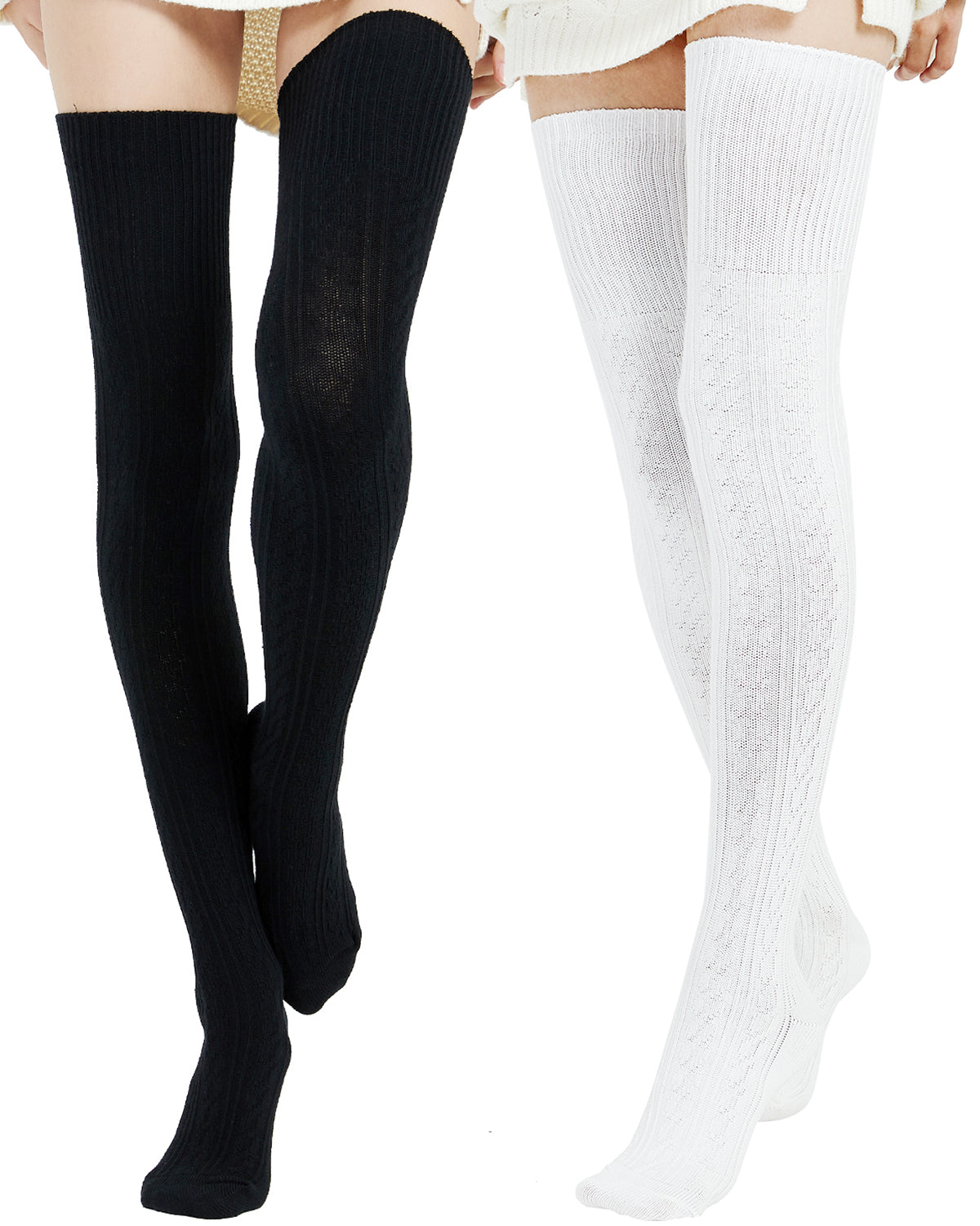 Kayhoma Extra Long Cotton Thigh High Socks