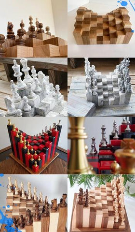 3d chess set all kind types black white snowball buy online 3d chess board