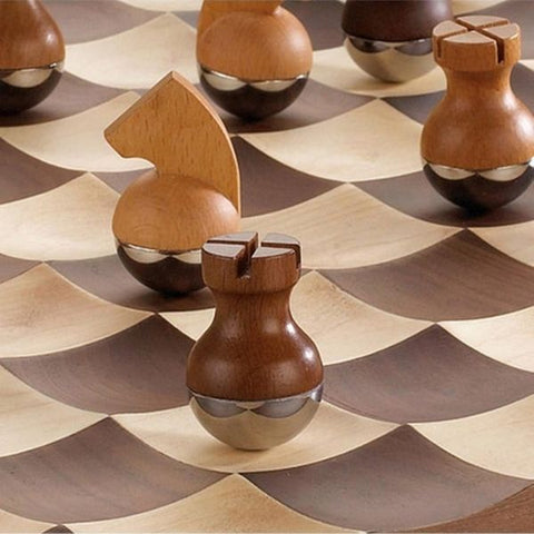Juego de tablero de piezas de ajedrez de madera de lujo tambaleo comprar en línea