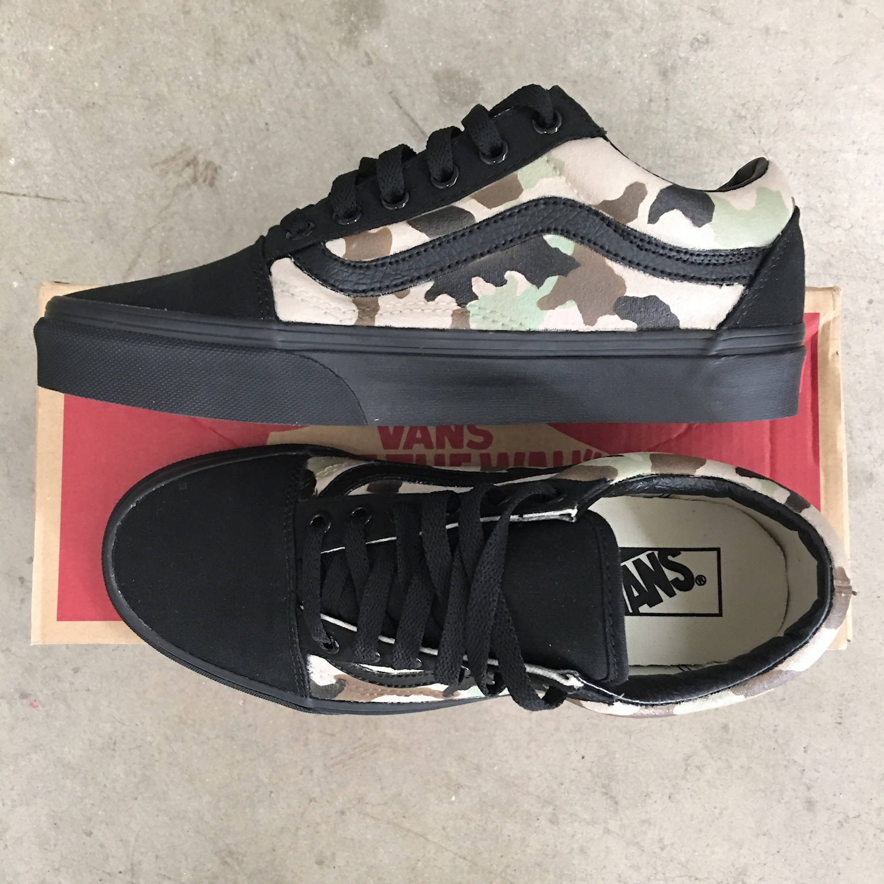 old school vans camo