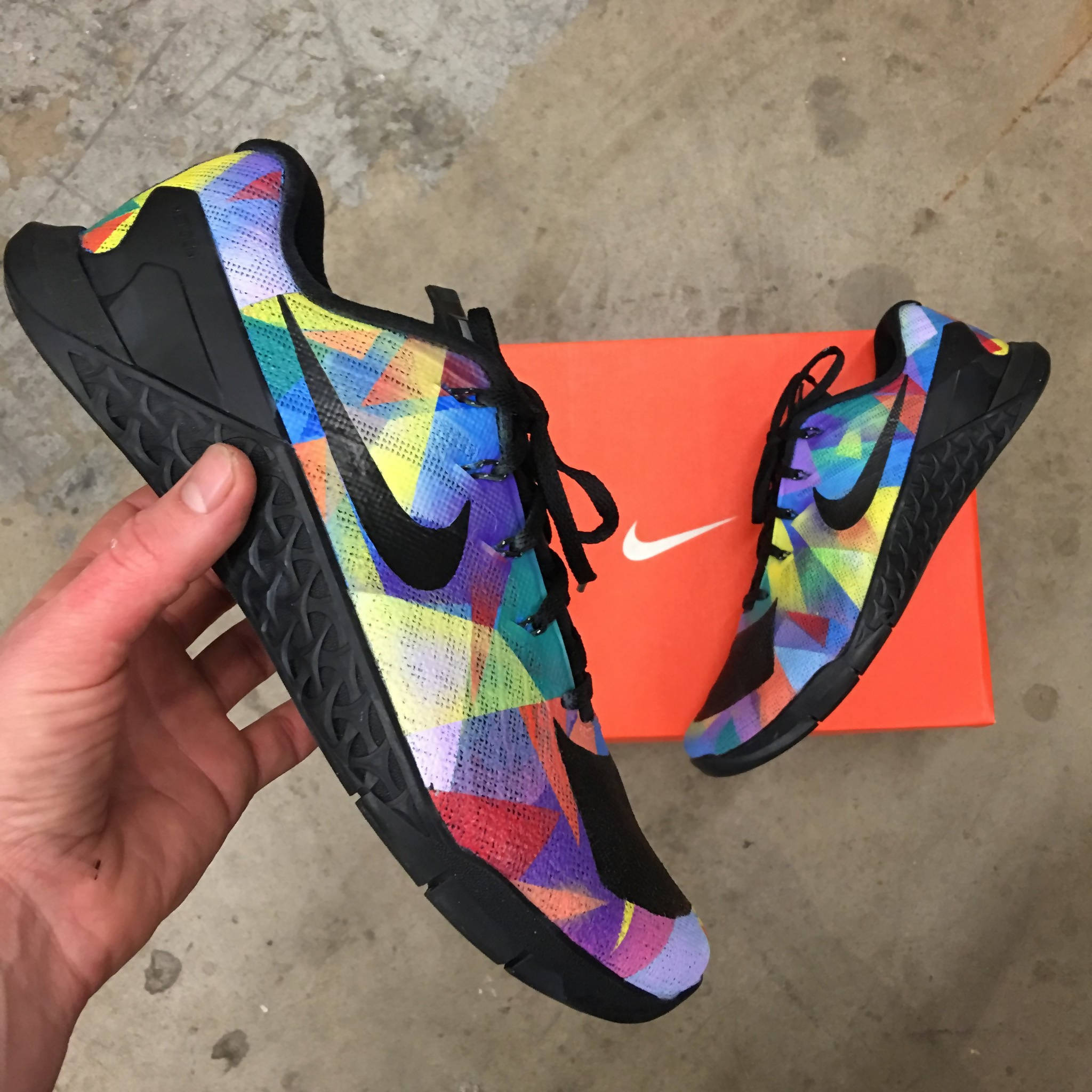 Custom Painted Nike Metcon 4 'Prism 