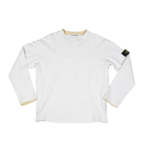 cream stone island sweatshirt