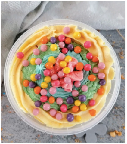 pride rainbow trifle let's dough it