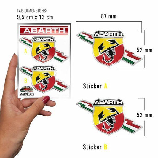 Aufkleber Abarth 40 x 40 cm für 500 Tuning-Punkt Evo Wappen: :  Auto & Motorrad