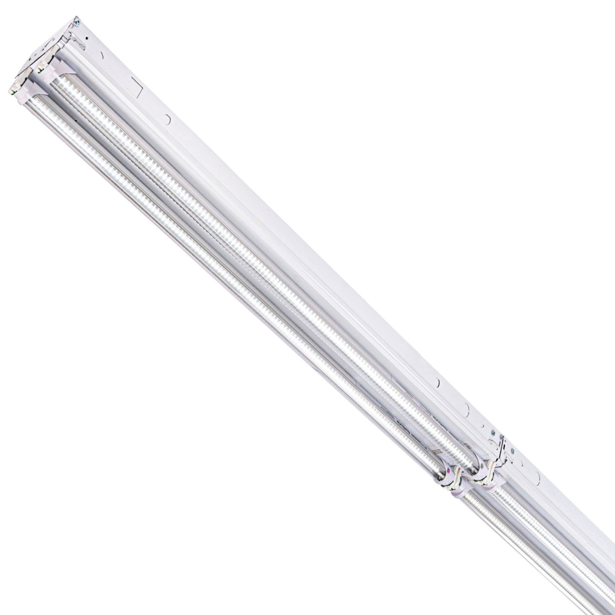 8' – 4 Lamp LED Shop Light Clear Finish – PrimeLights