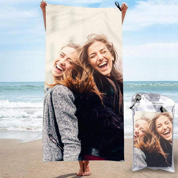 Personalized Bath Towels Custom Print Beach Towels Quick-dry Ultrafine Fiber with My Girl