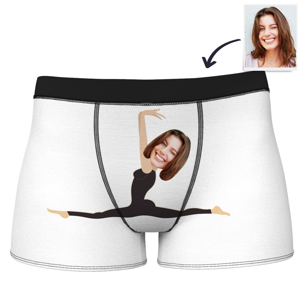 custom girlfriend hugs boxer shorts