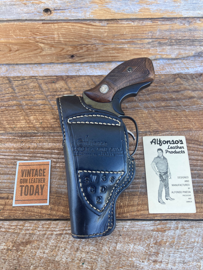 Alfonsos Black Leather Lined Holster For S&W Model 36 Chief Special 2 ...