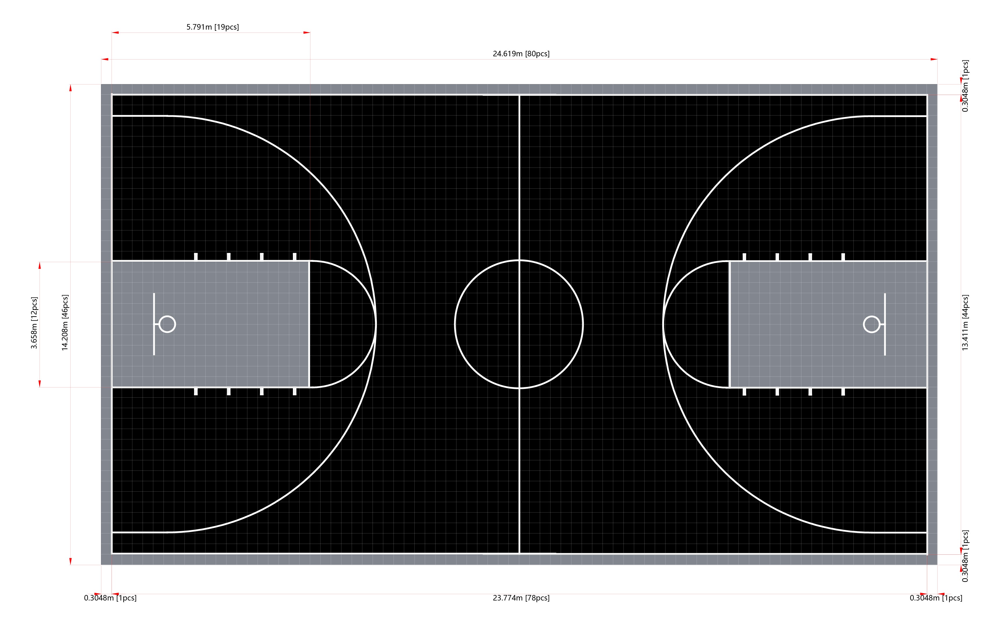 Basketball Court Dimensions & Markings