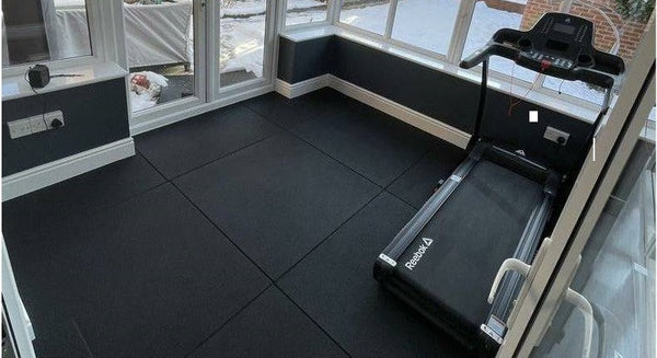 Gym Rubber Tile,Interlocking Floor Mat, Home Garage Treadmill Yoga Matt  Recycled