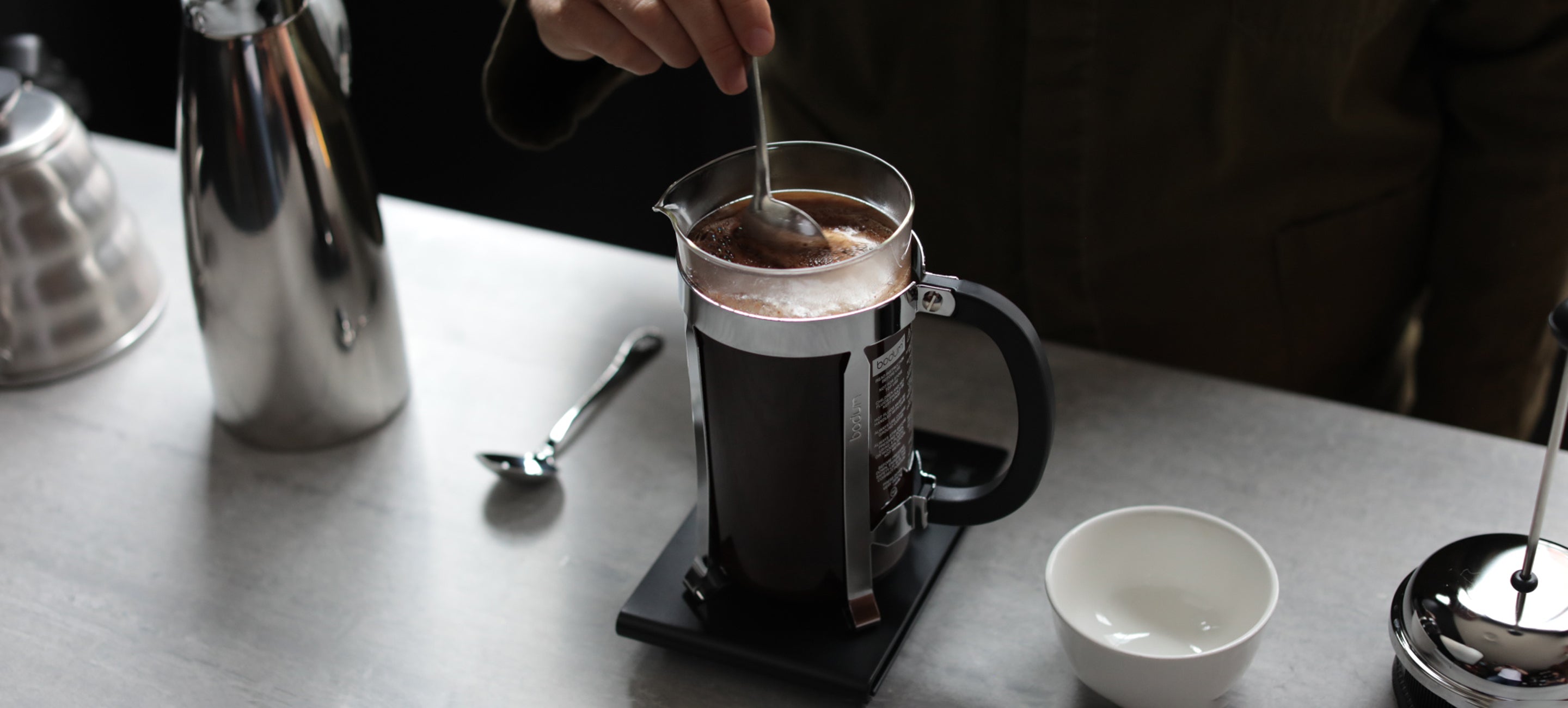 Making a french press coffee