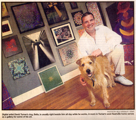Digital Dave in his Gallery with Bella