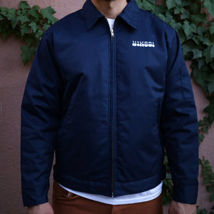 クリアランス セール Stussy WORLDWIDE ZIP WORK JACKET 青 S | www