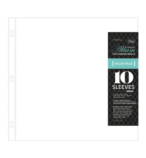 Couture Creations Album Refills Standard 12 x 12 (10pc - White Paper Insert) CO725398