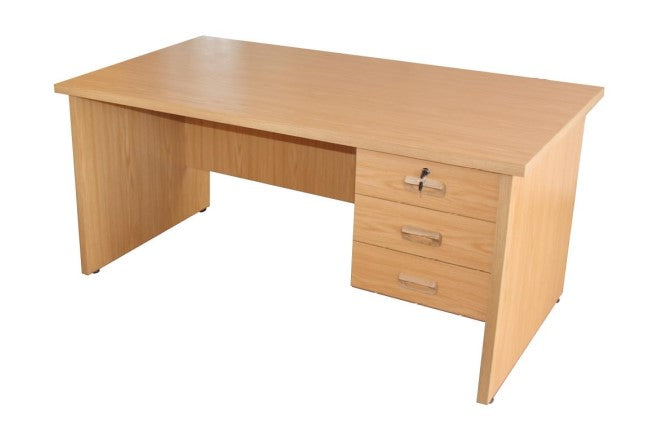 Executive Melamine Office Desk, 3 Drawers: 1600x900x750mmH – Reboni  Furniture Manufacturing