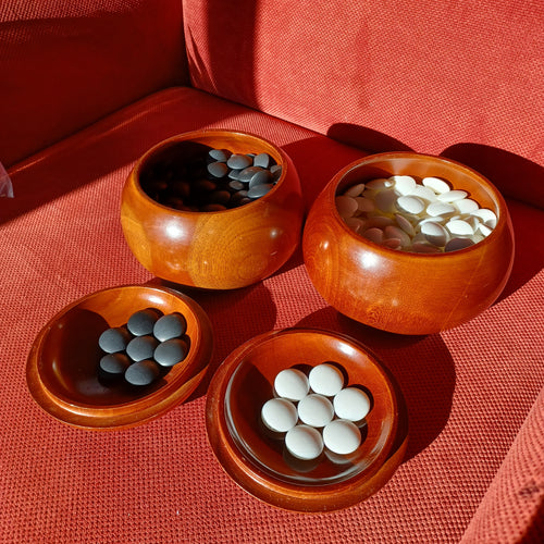 Size 28 Slate and Shell set - XL Mahogany Go Bowls - Snow - #C135