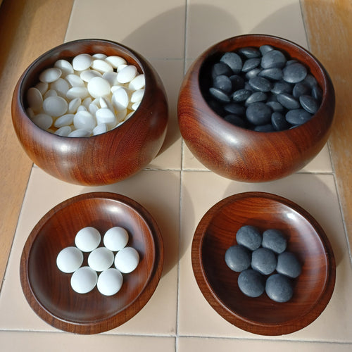 #C201 - Size 36 Go Stones and Go Bowls Set - Slate & Shell - Moon/Snow - Quince/Ebony