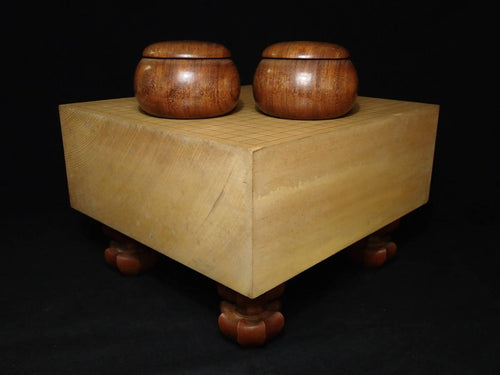 #138564 - 17cm Floor Board Set - Shinkaya - Shihou-masa Cut - Chinese Quince Bowls - Size 34 Slate & Shell - Moon - Free Airmail Shipping