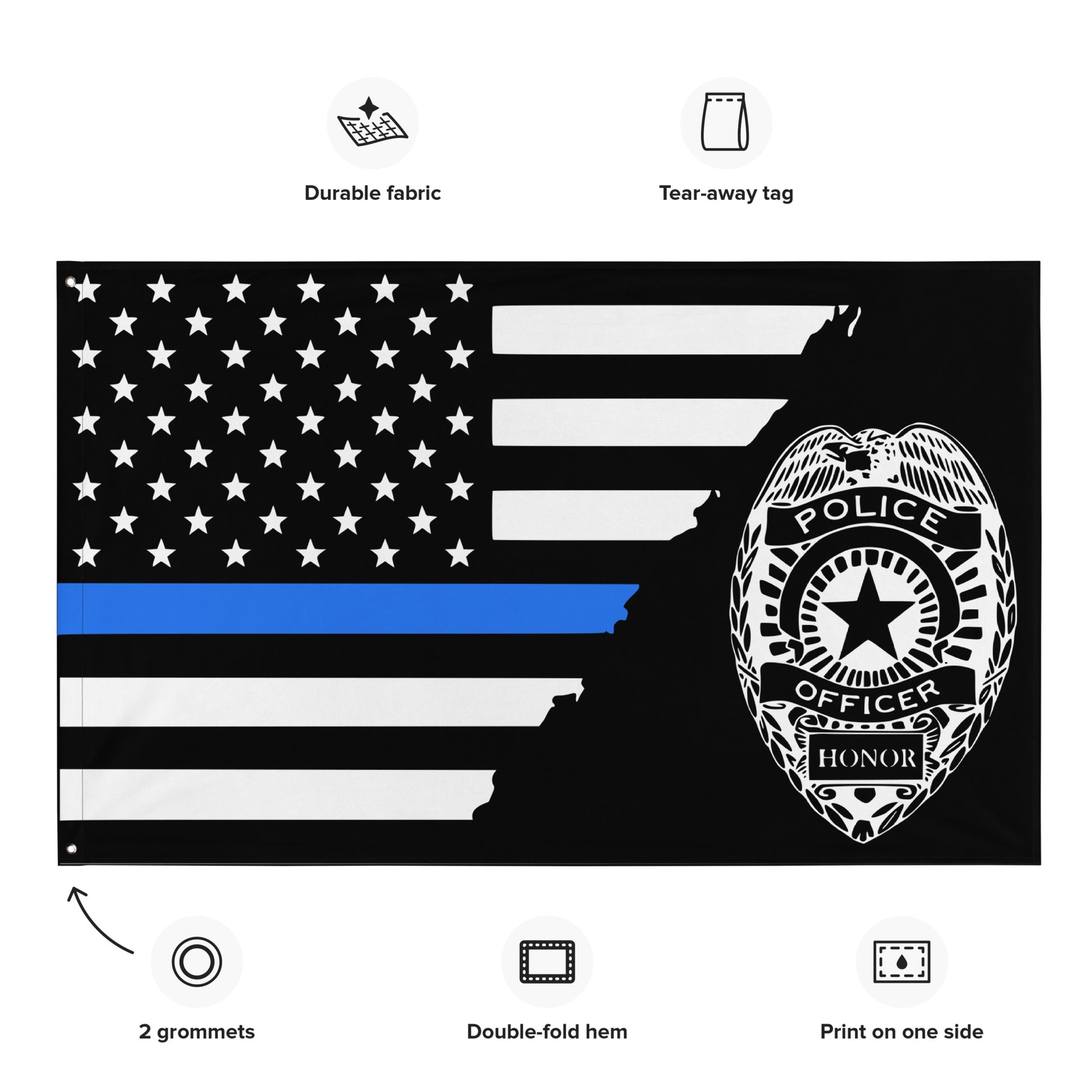 Thin Blue Line American Flag Patch - Thin Blue Line USA