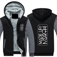 Load image into Gallery viewer, Made up North Thick Plush Zippered Hoodie
