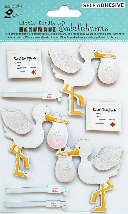 Little Birdie Little Miracle Ephemera 86/Pkg-Baby Boy