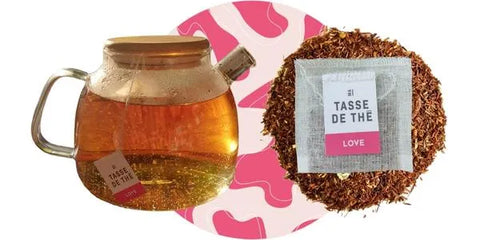 recette LOVE rooibos sans théine fraise framboise fruits rouges bio sachets de thé personnalisés