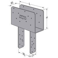 Simpson PPB44-6Z 4X4 Porch Post Base 6 Depth - Zmax Finish – Fasteners Plus