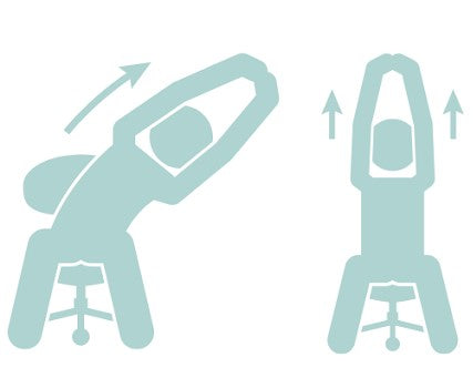 desk exercise overhead stretch