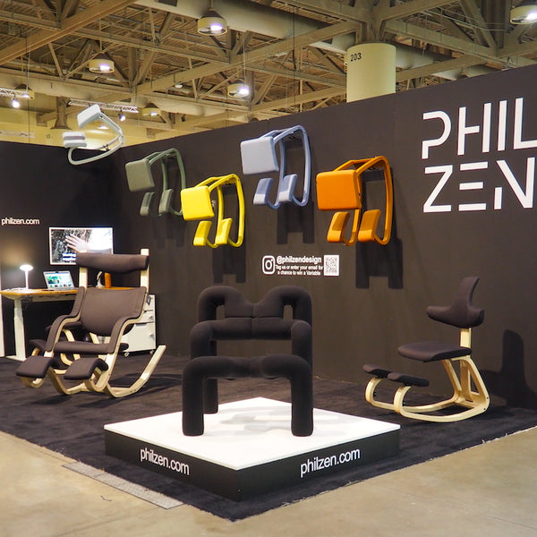 Interior Design Show Toronto 2022 IDS Phil Zen Design Varier Furniture Salli Saddle Kneeling chair standing desk best home office