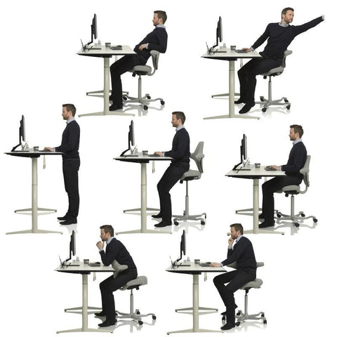 Active Ergonomic Chair different positions