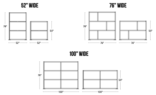 Loftwall Room Divider Space Makers dimensions