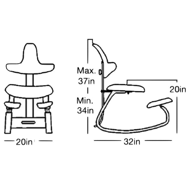 Varier Furniture Thatsit Balans 1250 Dimensions and specifications by Phil Zen