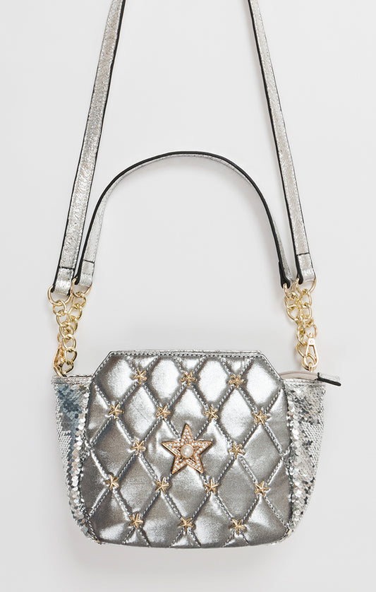 Beautifully detailed Star Handbag Silver