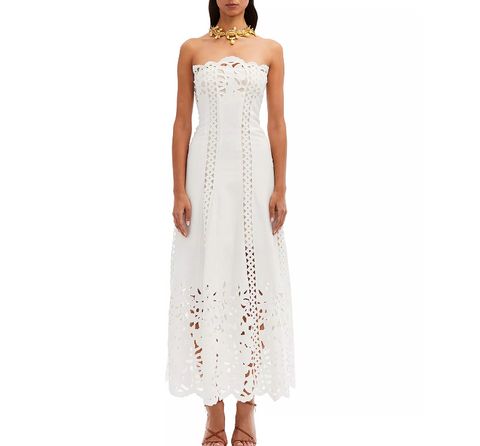 Oscar de la Renta white dress Lauren Ross Design