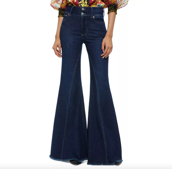 Alice and Olivia Beautiful High Rise Flare Jeans in Dream On