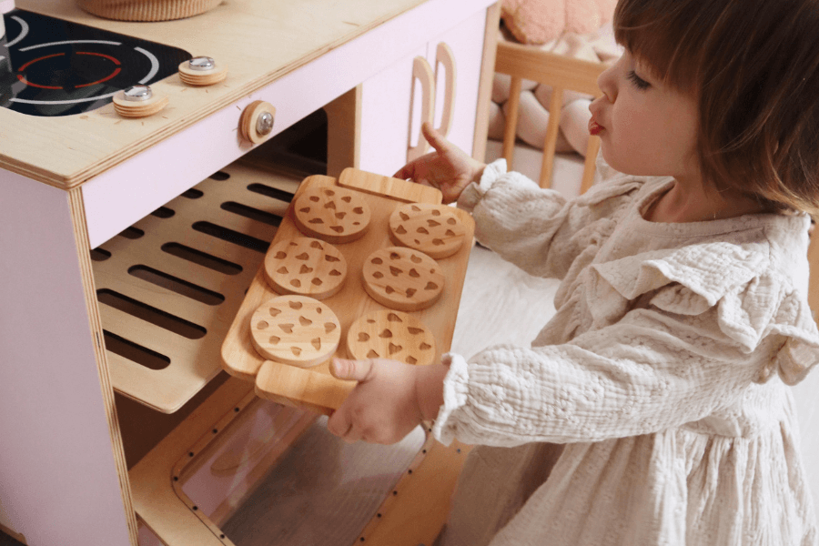 wooden toy cookies
