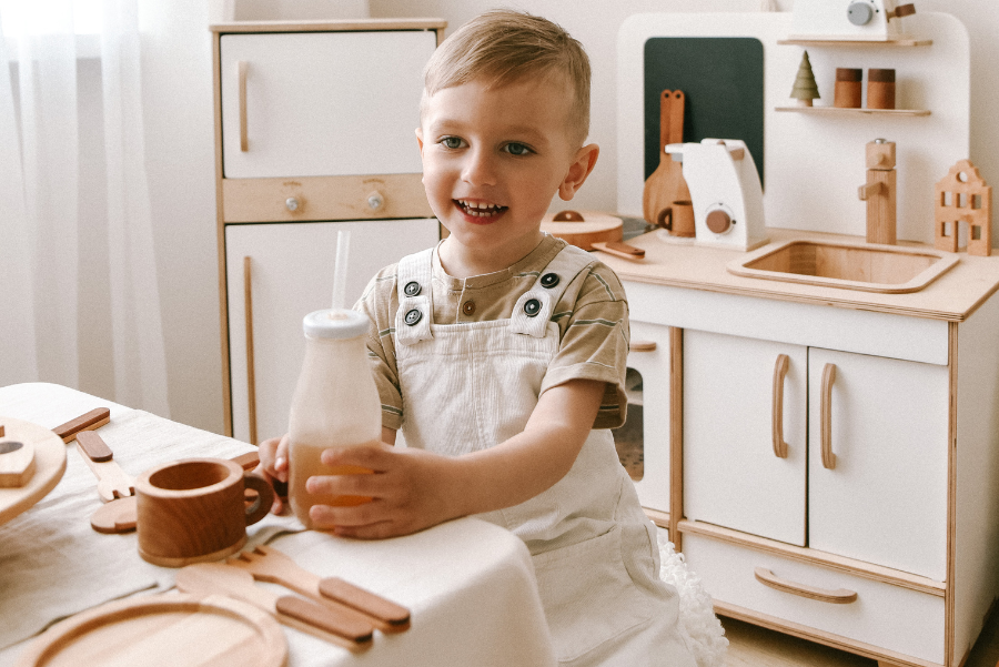 preschool wooden play kitchen