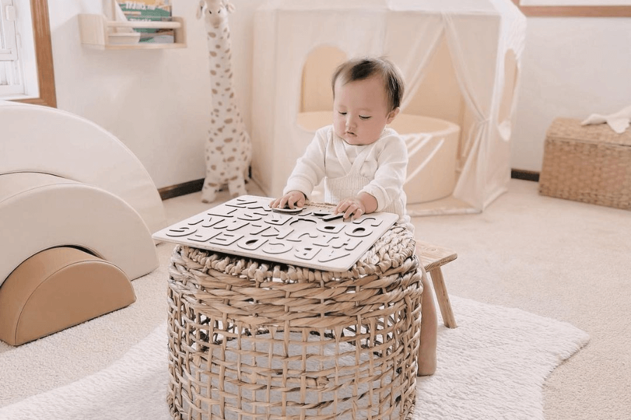 wooden alphabet puzzle