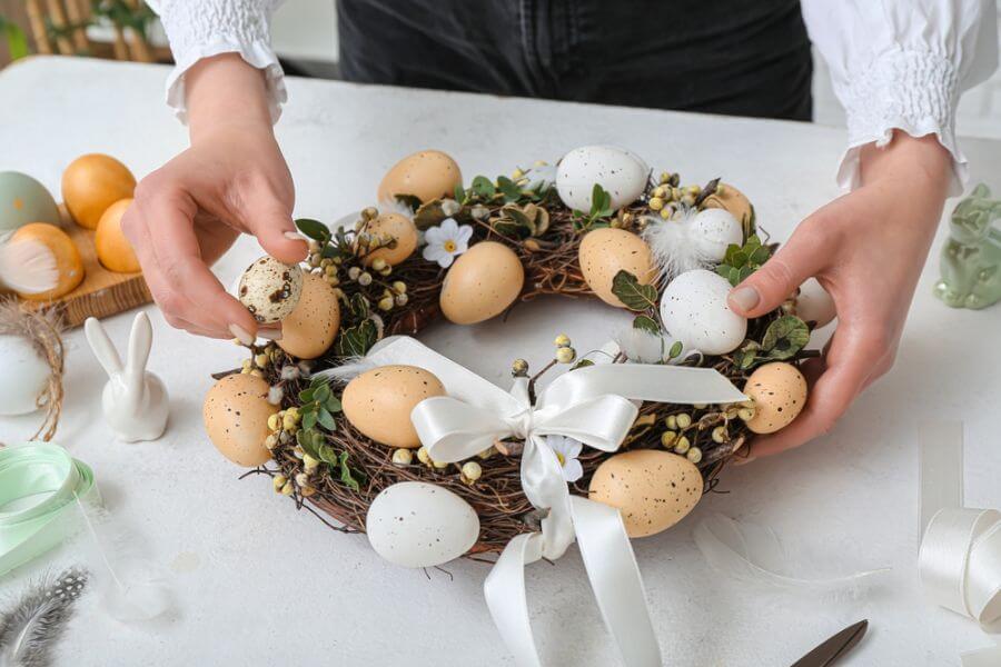 Easter egg wreath